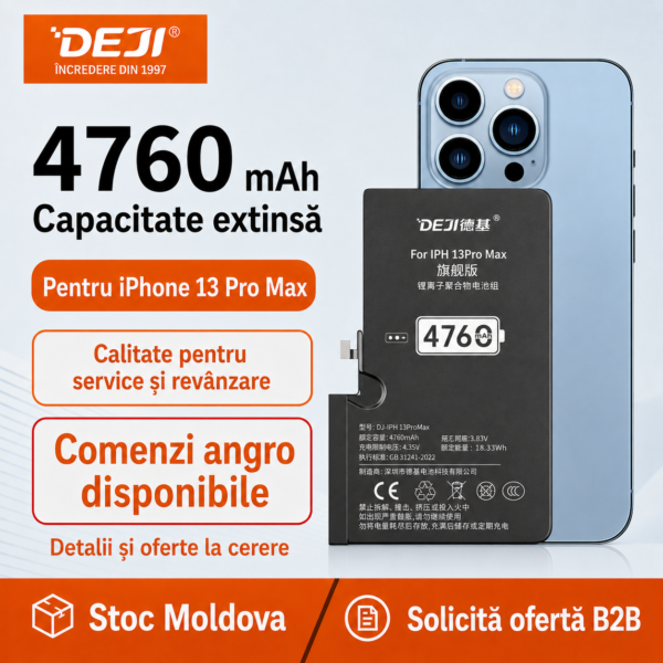 baterie deji iphone 13 Pro Max 4760mah angro moldova e1785775922869