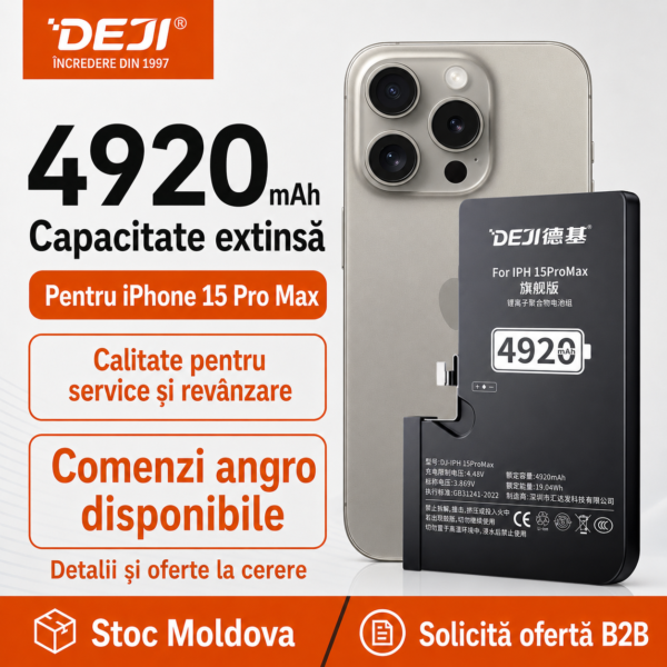 Baterii DEJI iPhone 15 Pro Max